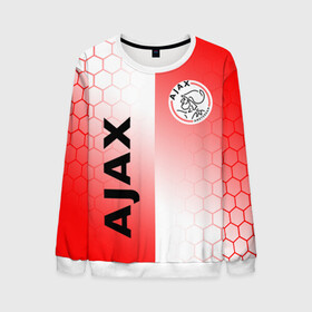 Мужской свитшот 3D с принтом FC AJAX AMSTERDAM ФК АЯКС в Кировске, 100% полиэстер с мягким внутренним слоем | круглый вырез горловины, мягкая резинка на манжетах и поясе, свободная посадка по фигуре | Тематика изображения на принте: ajax amsterdam | fifa | football | football club. | sport | uefa | английская премьер лига | аякс амстердам | лига финал | матч | спорт | уефа | финал | фифа | футбол | футбольный клуб