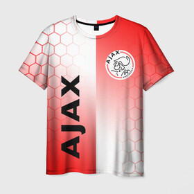 Мужская футболка 3D с принтом FC AJAX AMSTERDAM ФК АЯКС в Кировске, 100% полиэфир | прямой крой, круглый вырез горловины, длина до линии бедер | ajax amsterdam | fifa | football | football club. | sport | uefa | английская премьер лига | аякс амстердам | лига финал | матч | спорт | уефа | финал | фифа | футбол | футбольный клуб