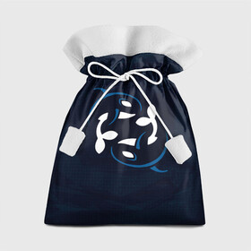 Подарочный 3D мешок с принтом Косатки в Кировске, 100% полиэстер | Размер: 29*39 см | whale | кит | киты | косатка | косатки | море | пара