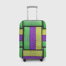 Чехол для чемодана 3D с принтом Цветные Ремешки в Кировске, 86% полиэфир, 14% спандекс | двустороннее нанесение принта, прорези для ручек и колес | colorful | straps | stripes | полосы | ремешки