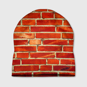 Шапка 3D с принтом Кирпичная стена в Кировске, 100% полиэстер | универсальный размер, печать по всей поверхности изделия | bricks | wall | камень | кирпичи | стена
