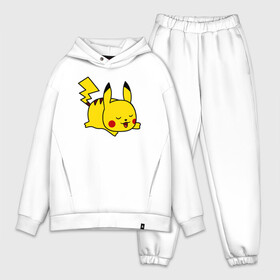 Мужской костюм хлопок OVERSIZE с принтом Пикачу Dreams в Кировске,  |  | anime | baby | children | kawaii | kids | pika pika | pikachu | pokeball | pokemon | pokemon go | аниме | детям | кавайный | ленивый | лень | малыш | мультяшный | отдых | персонажи | пика пика | пикачу | покеболл | покемон | покемон го | сон