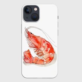 Чехол для iPhone 13 mini с принтом креветка в Кировске,  |  | ocean | sea | sea animal | креветка | лобстер | море | океан | рак