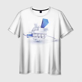Мужская футболка 3D с принтом Интернет-эпоха в Кировске, 100% полиэфир | прямой крой, круглый вырез горловины, длина до линии бедер | быстрая связь | глобальная деревня | клавиатура | сокращение расстояний | технологии