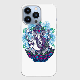 Чехол для iPhone 13 Pro с принтом Будда слон в Кировске,  |  | Тематика изображения на принте: будда | будды | буды | медитация | мир | радужные | руки | слон | слон будды | слоны | спокойствие | топор | туристам | хипи | хобот | хоппи | цветы