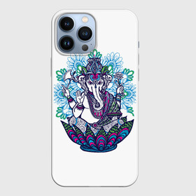 Чехол для iPhone 13 Pro Max с принтом Будда слон в Кировске,  |  | Тематика изображения на принте: будда | будды | буды | медитация | мир | радужные | руки | слон | слон будды | слоны | спокойствие | топор | туристам | хипи | хобот | хоппи | цветы