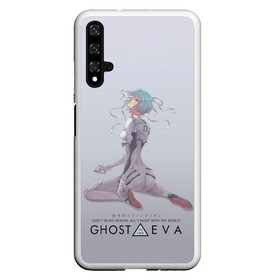 Чехол для Honor 20 с принтом Ghost in the Eva в Кировске, Силикон | Область печати: задняя сторона чехла, без боковых панелей | anime | cyberpunk | eva | evangelion | ghost in the shell | аниме | анимэ | ева | евангелион | киберпанк | призрак в доспехах