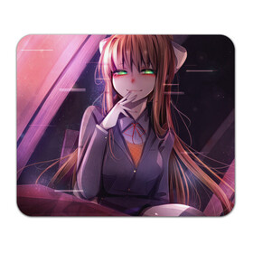 Коврик для мышки прямоугольный с принтом Monika Doki Doki в Кировске, натуральный каучук | размер 230 х 185 мм; запечатка лицевой стороны | club | doki doki | literature | monika | novel | доки доки | клуб | литературный | моника | роман