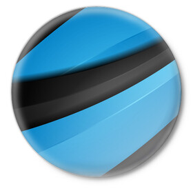 Значок с принтом Blue Sport Style в Кировске,  металл | круглая форма, металлическая застежка в виде булавки | 3d | 3д | sport | абстракция | линии | паттерн | соты | спортивный стиль | текстуры