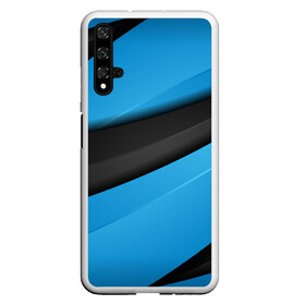 Чехол для Honor 20 с принтом Blue Sport Style в Кировске, Силикон | Область печати: задняя сторона чехла, без боковых панелей | 3d | 3д | sport | абстракция | линии | паттерн | соты | спортивный стиль | текстуры