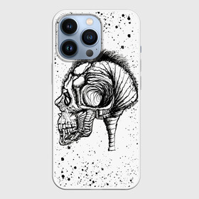 Чехол для iPhone 13 Pro с принтом Череп Зверь и Брызги в Кировске,  |  | beast | head | skulls | vampire | голова | животные | зверь | зубы | кости | мозги | паттерн | полосы | природа | скелет | текстура | точки | узор | хо | цветы | чб | черепа | черный | яркий
