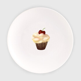 Тарелка с принтом Cupcake with cherry art в Кировске, фарфор | диаметр - 210 мм
диаметр для нанесения принта - 120 мм | art | cherry | cooking | cupcake | vypichka | yummy | арт | вишня | вкусняшка | выпичка | кекс | кулинария