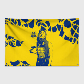 Флаг-баннер с принтом OG Buda в Кировске, 100% полиэстер | размер 67 х 109 см, плотность ткани — 95 г/м2; по краям флага есть четыре люверса для крепления | og buda | rap | буда | григорий ляхов | музыка | ог буда | певец | русский рэп | рэп | рэпер