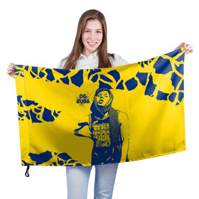 Флаг 3D с принтом OG Buda в Кировске, 100% полиэстер | плотность ткани — 95 г/м2, размер — 67 х 109 см. Принт наносится с одной стороны | og buda | rap | буда | григорий ляхов | музыка | ог буда | певец | русский рэп | рэп | рэпер