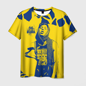 Мужская футболка 3D с принтом OG Buda в Кировске, 100% полиэфир | прямой крой, круглый вырез горловины, длина до линии бедер | og buda | rap | буда | григорий ляхов | музыка | ог буда | певец | русский рэп | рэп | рэпер