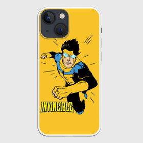 Чехол для iPhone 13 mini с принтом Неуязвимый   Invincible в Кировске,  |  | Тематика изображения на принте: boy | cartoon | damien darkblood | hero | invincible | superhero | герой | марк грейсон | мультик | мультсериал | непобедимый | неуязвимый | персонаж | супергерой