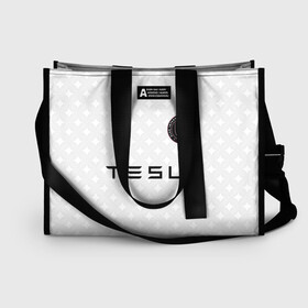 Сумка-шоппер 3D с принтом INTER MIAMI FC TESLA KIT в Кировске, 100% полиэстер | застегивается на металлическую кнопку; внутренний карман застегивается на молнию. Стенки укреплены специальным мягким материалом, чтобы защитить содержимое от несильных ударов
 | Тематика изображения на принте: championship | fc | football | footer | inter miami | soccer | socker | sport | европейская лига | майами | одежда | спорт | спортивный | униформа | футбол | футбольный клуб | чемпионат