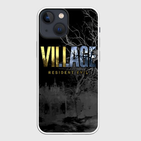 Чехол для iPhone 13 mini с принтом Resident Evil Village в Кировске,  |  | resident evil | survival horror | village | вилладж | деревня | компьютерная игра | ночь | обитель зла | сухие деревья