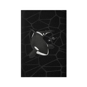 Обложка для паспорта матовая кожа с принтом Косатки в Кировске, натуральная матовая кожа | размер 19,3 х 13,7 см; прозрачные пластиковые крепления | Тематика изображения на принте: whale | кит | косатка | косатки | морские