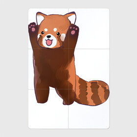 Магнитный плакат 2Х3 с принтом Нападение милой панды в Кировске, Полимерный материал с магнитным слоем | 6 деталей размером 9*9 см | арт | красная панда | красный медвежонок | медведь | медвежонок | панда | рисунок | рыжая панда