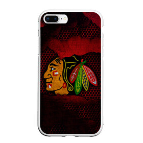 Чехол для iPhone 7Plus/8 Plus матовый с принтом CHICAGO NHL в Кировске, Силикон | Область печати: задняя сторона чехла, без боковых панелей | blackhawks | chicago | iron | logo | nhl | red | sport | usa | блэкхоукс | железо | логотип | нхл | сетка | спорт | сша | хоккей | чикаго