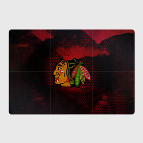 Магнитный плакат 3Х2 с принтом CHICAGO NHL в Кировске, Полимерный материал с магнитным слоем | 6 деталей размером 9*9 см | Тематика изображения на принте: blackhawks | chicago | iron | logo | nhl | red | sport | usa | блэкхоукс | железо | логотип | нхл | сетка | спорт | сша | хоккей | чикаго