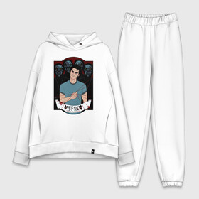 Женский костюм хлопок Oversize с принтом Scott McCall в Кировске,  |  | alpha | beta | derek | derek hale | omega | scott | scott mccall | serial | stiles | stiles stilinski | teen wolf | wolf | бета | волк | волки | волчонок | дерек | дерек хейл | оборотень | оборотни | ольфа | омега | сериал | скотт | скотт макколл | стайлз