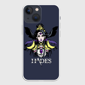 Чехол для iPhone 13 mini с принтом Hades в Кировске,  |  | Тематика изображения на принте: hades | zagreus | zagrey | богиня ночи | древняя греция | загрей | логотипы игр | мифология | никта | олимп | персонажи игр | хадес | хадис | хейдес | хейдс