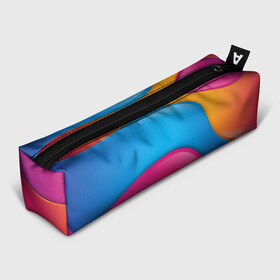 Пенал школьный 3D с принтом Candy rainbow в Кировске, 100% полиэстер | плотная ткань, застежка на молнии | 3d | 3д | sport | абстракция | линии | паттерн | соты | спортивный стиль | текстуры
