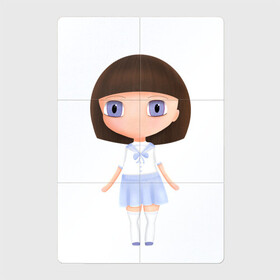 Магнитный плакат 2Х3 с принтом Милая девочка в Кировске, Полимерный материал с магнитным слоем | 6 деталей размером 9*9 см | kawaii | kawaii girl | анимешная девочка | лоли | милая девочка | чиби