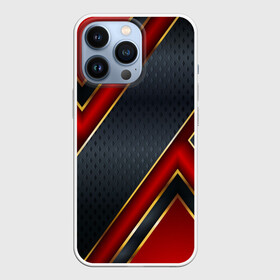Чехол для iPhone 13 Pro с принтом Black  Red 3D в Кировске,  |  | Тематика изображения на принте: 3d | 3д | sport | абстракция | линии | паттерн | соты | спортивный стиль | текстуры