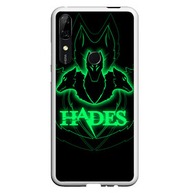 Чехол для Honor P Smart Z с принтом Hades в Кировске, Силикон | Область печати: задняя сторона чехла, без боковых панелей | hades | roguelike | бесконечные круги ада | волки | зелёные | компьютерная игра | светящиеся | эмблема