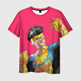 Мужская футболка 3D с принтом Неуязвимый в Кировске, 100% полиэфир | прямой крой, круглый вырез горловины, длина до линии бедер | allen | invincible | omni man | omniman | superhero | алиен | аллен | инвинсибл | неуязвимый | омнимэн | супергерои