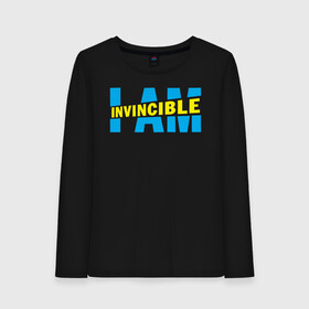 Женский лонгслив хлопок с принтом I am Invincible в Кировске, 100% хлопок |  | allen | invincible | omni man | omniman | superhero | алиен | аллен | инвинсибл | неуязвимый | омнимэн | супергерои