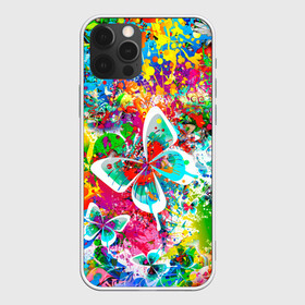 Чехол для iPhone 12 Pro Max с принтом ЯРКИЕ КРАСКИ в Кировске, Силикон |  | butterfly | color | flower | rainbow | summer | бабочки | брызги | краски | лето | радуга | цвета | цветы
