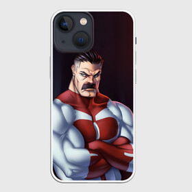 Чехол для iPhone 13 mini с принтом Омнимен в Кировске,  |  | allen | invincible | omni man | omniman | superhero | алиен | аллен | инвинсибл | неуязвимый | омнимэн | супергерои