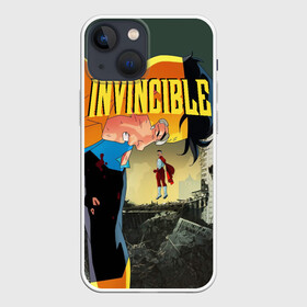 Чехол для iPhone 13 mini с принтом INVINCIBLE в Кировске,  |  | allen | invincible | omni man | omniman | superhero | алиен | аллен | инвинсибл | неуязвимый | омнимэн | супергерои