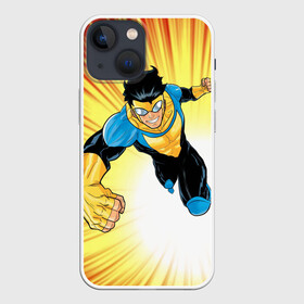 Чехол для iPhone 13 mini с принтом Invincible в Кировске,  |  | Тематика изображения на принте: allen | invincible | omni man | omniman | superhero | алиен | аллен | инвинсибл | неуязвимый | омнимэн | супергерои