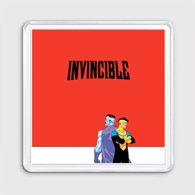 Магнит 55*55 с принтом Invincible в Кировске, Пластик | Размер: 65*65 мм; Размер печати: 55*55 мм | allen | invincible | omni man | omniman | superhero | алиен | аллен | инвинсибл | неуязвимый | омнимэн | супергерои