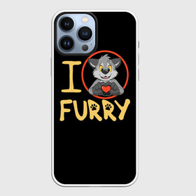 Чехол для iPhone 13 Pro Max с принтом I love furry в Кировске,  |  | Тематика изображения на принте: furry | i love furry | антропоморфные животные | волк | зверь | люди   животные | сердце | фурри | я люблю фурри