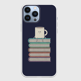 Чехол для iPhone 13 Pro Max с принтом Book Cup в Кировске,  |  | Тематика изображения на принте: book | chill | coffee | cup | knowledge | mountain | relax | study | tee | гора | знания | книга | книги | книжный | кофе | кружка | релакс | чай | чил