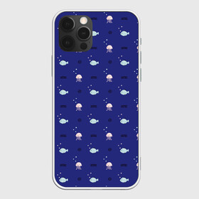 Чехол для iPhone 12 Pro Max с принтом Морские мотивы в Кировске, Силикон |  | fish | море | морские | на синем | осьминоги | осьминожки | паттерн | рыба | рыбки | рыбы
