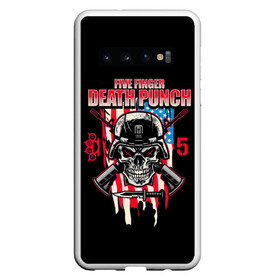 Чехол для Samsung Galaxy S10 с принтом 5FDP | Five Finger Death Punch в Кировске, Силикон | Область печати: задняя сторона чехла, без боковых панелей | 5fdp | america | death | ffdp | finger | five | hard | metal | music | punch | rock | skull | states | united | usa | америка | метал | музыка | рок | сша | хард | череп