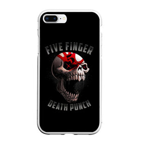 Чехол для iPhone 7Plus/8 Plus матовый с принтом Five Finger Death Punch | 5FDP в Кировске, Силикон | Область печати: задняя сторона чехла, без боковых панелей | Тематика изображения на принте: 5fdp | america | death | ffdp | finger | five | hard | metal | music | punch | rock | skull | states | united | usa | америка | метал | музыка | рок | сша | хард | череп