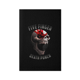 Обложка для паспорта матовая кожа с принтом Five Finger Death Punch | 5FDP в Кировске, натуральная матовая кожа | размер 19,3 х 13,7 см; прозрачные пластиковые крепления | Тематика изображения на принте: 5fdp | america | death | ffdp | finger | five | hard | metal | music | punch | rock | skull | states | united | usa | америка | метал | музыка | рок | сша | хард | череп