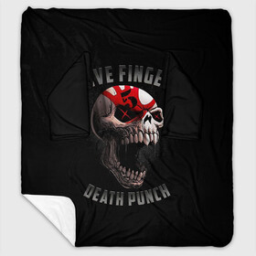 Плед с рукавами с принтом Five Finger Death Punch | 5FDP в Кировске, 100% полиэстер | Закругленные углы, все края обработаны. Ткань не мнется и не растягивается. Размер 170*145 | Тематика изображения на принте: 5fdp | america | death | ffdp | finger | five | hard | metal | music | punch | rock | skull | states | united | usa | америка | метал | музыка | рок | сша | хард | череп