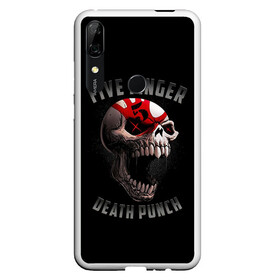 Чехол для Honor P Smart Z с принтом Five Finger Death Punch | 5FDP в Кировске, Силикон | Область печати: задняя сторона чехла, без боковых панелей | Тематика изображения на принте: 5fdp | america | death | ffdp | finger | five | hard | metal | music | punch | rock | skull | states | united | usa | америка | метал | музыка | рок | сша | хард | череп