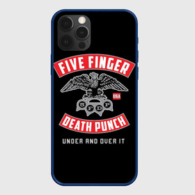 Чехол для iPhone 12 Pro с принтом Five Finger Death Punch (5FDP) в Кировске, силикон | область печати: задняя сторона чехла, без боковых панелей | Тематика изображения на принте: 5fdp | america | death | ffdp | finger | five | hard | metal | music | punch | rock | skull | states | united | usa | америка | метал | музыка | рок | сша | хард | череп