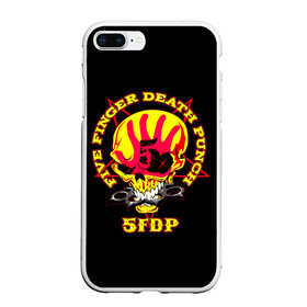 Чехол для iPhone 7Plus/8 Plus матовый с принтом Five Finger Death Punch (FFDP) в Кировске, Силикон | Область печати: задняя сторона чехла, без боковых панелей | Тематика изображения на принте: 5fdp | america | death | ffdp | finger | five | hard | metal | music | punch | rock | skull | states | united | usa | америка | метал | музыка | рок | сша | хард | череп