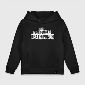 Детское худи Oversize хлопок с принтом FFDP (5FDP) в Кировске, френч-терри — 70% хлопок, 30% полиэстер. Мягкий теплый начес внутри —100% хлопок | боковые карманы, эластичные манжеты и нижняя кромка, капюшон на магнитной кнопке | 5fdp | america | death | ffdp | finger | five | hard | metal | music | punch | rock | skull | states | united | usa | америка | метал | музыка | рок | сша | хард | череп